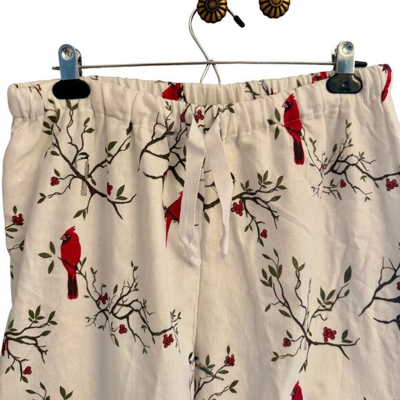 Vermont Country Store 3-Pc Portuguese Flannel Pajama Set Winter Cardinal Large - Picture 5 of 12